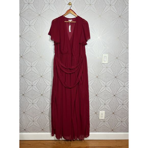 NWT Baltic Born Kristina Brick Ruffle Maxi Dress Burnt Sz XXXL $127 - Picture 5 of 7